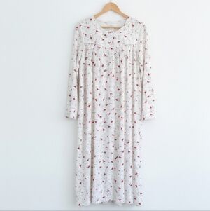 Cozy Fleece Cardinal Bird Print Long Sleep Nightgown SZ 2X